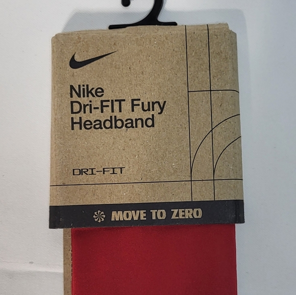 Nike NIP Unisex Red Dri-Fit Fury Headband One Size Fits Most - Picture 3 of 6